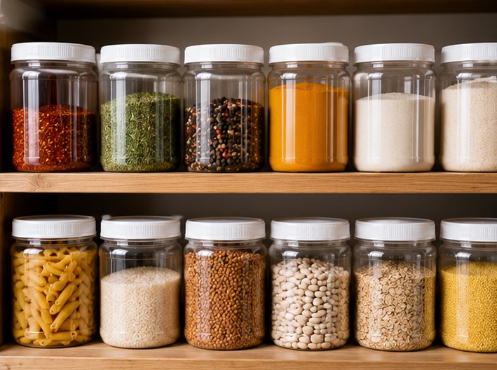 Пластиковые банки для продуктов