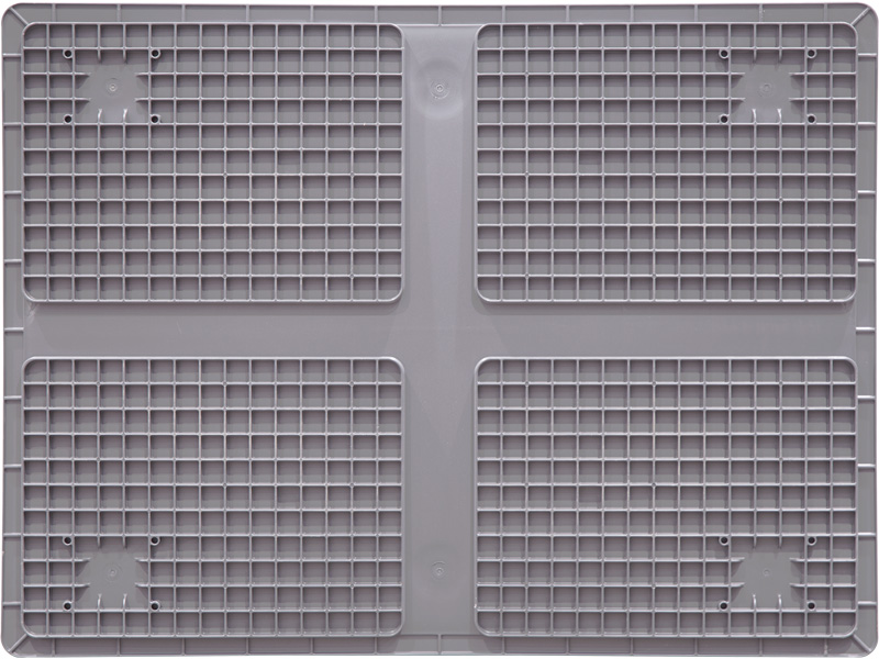 Ящик сплошной 800×600×120 мм, объем 57.6 л., арт.: SPK 8611, серый, код: 24289