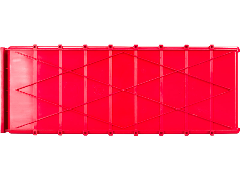 Ящик сплошной 500×185×100 мм, объем 9.25 л., арт.: 6004, красный, код: 10557