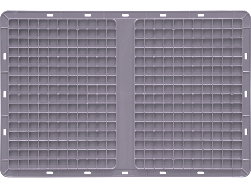 Ящик сплошной 600×400×280 мм, объем 67.2 л., арт.: SPK 6028, серый, код: 24287